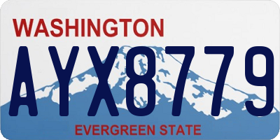 WA license plate AYX8779