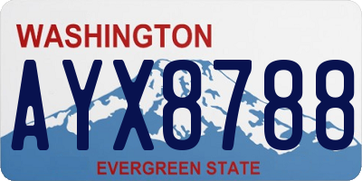 WA license plate AYX8788