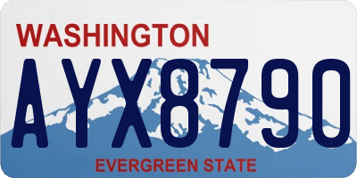 WA license plate AYX8790