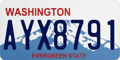 WA license plate AYX8791