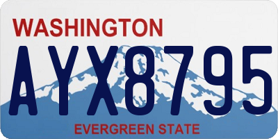 WA license plate AYX8795