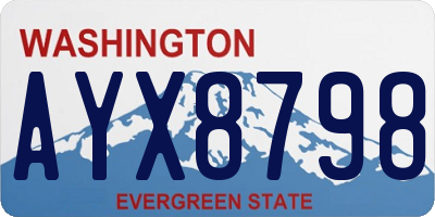 WA license plate AYX8798