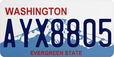 WA license plate AYX8805