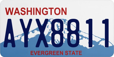 WA license plate AYX8811