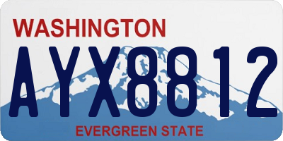 WA license plate AYX8812