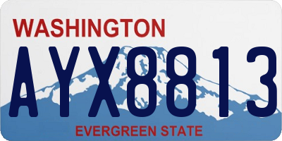 WA license plate AYX8813