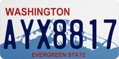 WA license plate AYX8817