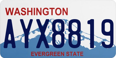 WA license plate AYX8819