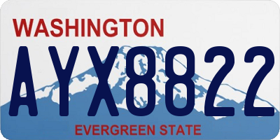 WA license plate AYX8822