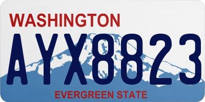 WA license plate AYX8823