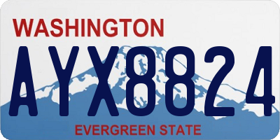 WA license plate AYX8824