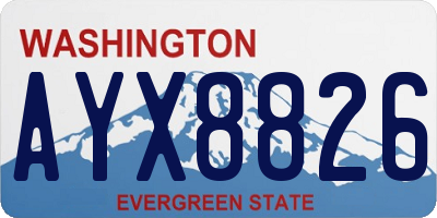 WA license plate AYX8826