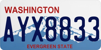 WA license plate AYX8833