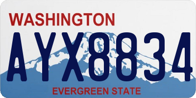 WA license plate AYX8834