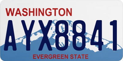 WA license plate AYX8841