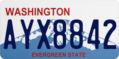 WA license plate AYX8842