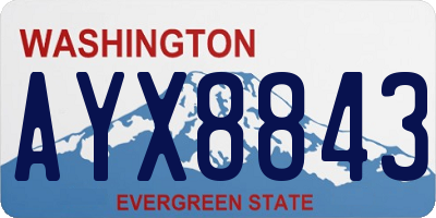 WA license plate AYX8843