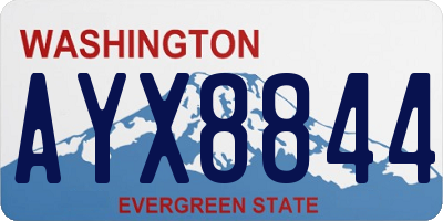 WA license plate AYX8844