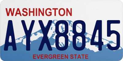 WA license plate AYX8845