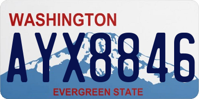 WA license plate AYX8846