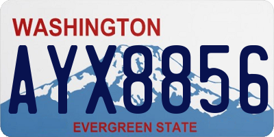 WA license plate AYX8856