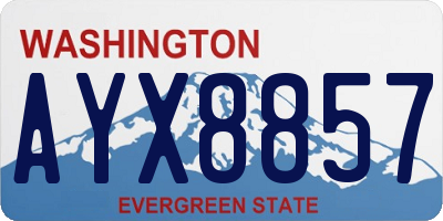 WA license plate AYX8857