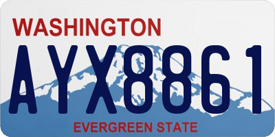 WA license plate AYX8861