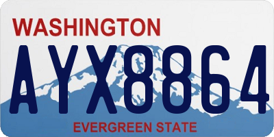 WA license plate AYX8864