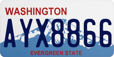 WA license plate AYX8866