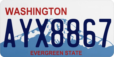 WA license plate AYX8867