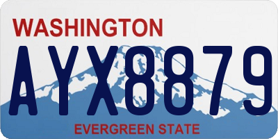 WA license plate AYX8879