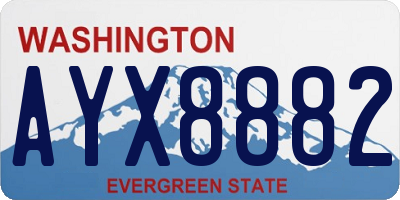 WA license plate AYX8882