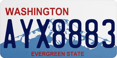 WA license plate AYX8883