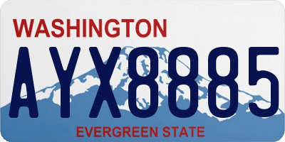 WA license plate AYX8885