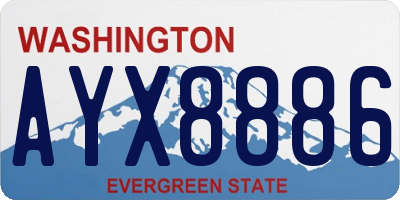 WA license plate AYX8886