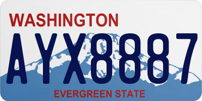 WA license plate AYX8887