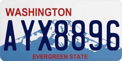 WA license plate AYX8896