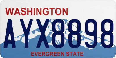 WA license plate AYX8898