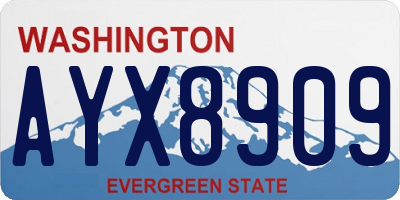 WA license plate AYX8909