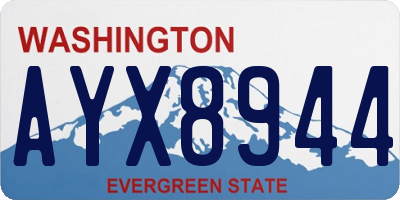 WA license plate AYX8944