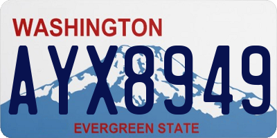 WA license plate AYX8949