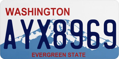 WA license plate AYX8969