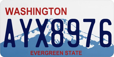 WA license plate AYX8976