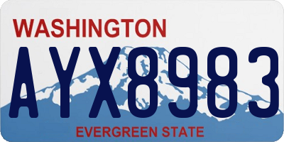 WA license plate AYX8983