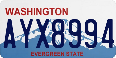 WA license plate AYX8994