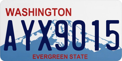 WA license plate AYX9015