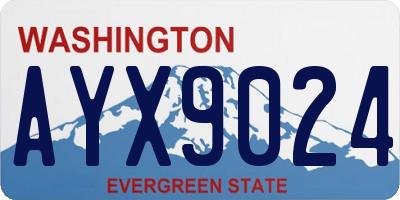 WA license plate AYX9024