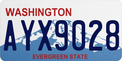 WA license plate AYX9028