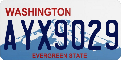 WA license plate AYX9029