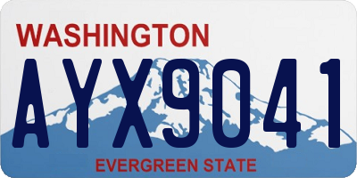 WA license plate AYX9041